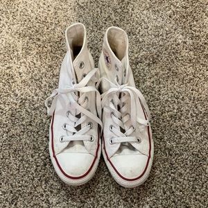 White High Top Converse - Women’s size 6